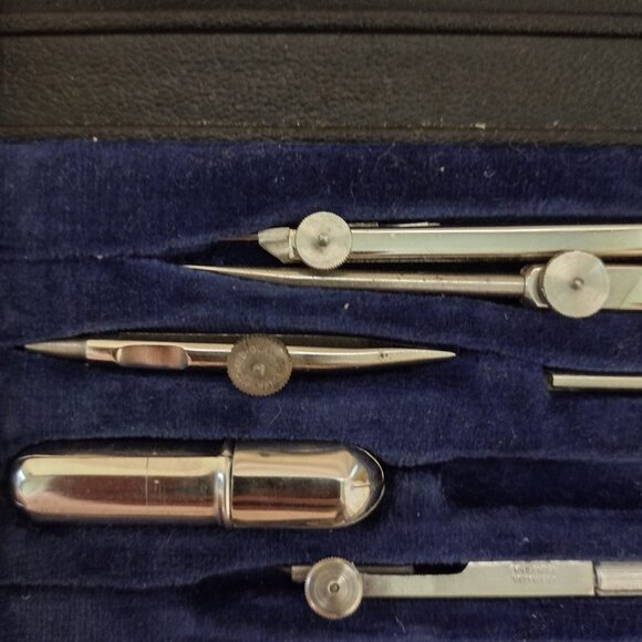 Vintage Friedman Bros Drafting Drawing Set with Case - Picture 3 of 8